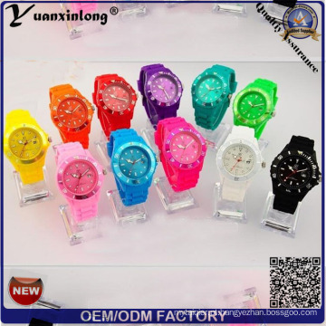 YXL-821 moda mulheres Silicone quartzo pulso Watch mulheres geleia Sport relógio de pulso, senhora marca barata Wtach